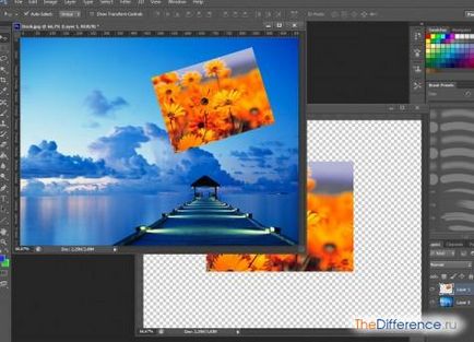 Cum sa vânt straturile în Photoshop (dreptunghi Marquee Tool) Cum la vânt straturile în Photoshop