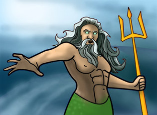 Cum de a desena un zeu mare (Poseidon sau Neptun) - Micul scriitor