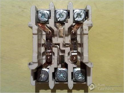 Cum de a conecta comutator-through - schemele electrice (cum pentru a conecta un comutator-through) Cum se conectează la comutatorul de intrare - schema de conectare