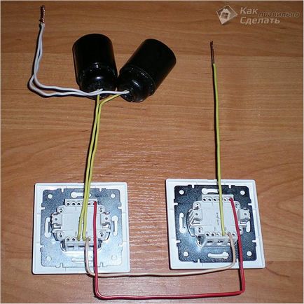 Cum de a conecta comutator-through - schemele electrice (cum pentru a conecta un comutator-through) Cum se conectează la comutatorul de intrare - schema de conectare