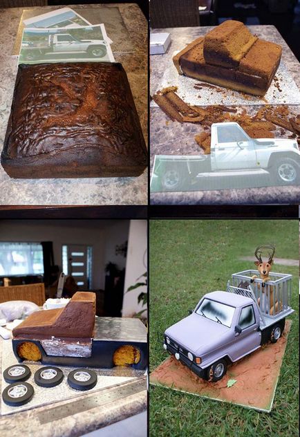 Cum de a găti un tort în formă mașinii