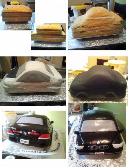 Cum de a găti un tort în formă mașinii