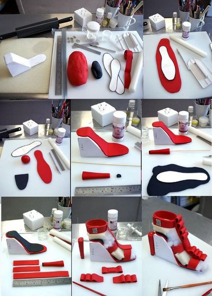 Cum sa faci un pantof de mastic, tort pantof decorare