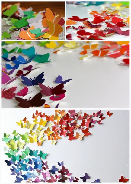 Cum de a face volumul de fluturi de hârtie pentru a decora peretii