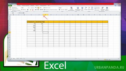 Cum de a crea un tabel în Excel 1