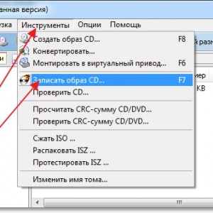 Cum de a crea un disc de încărcare Windows 7 - folosind Daemon Tools, nero, Vizavi, UltraISO, de la iso