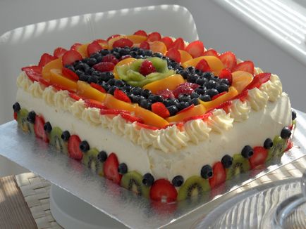 Cum de a decora un tort și simpatishnenko fructe prostenko