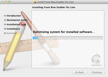 Cum se instalează rândul din față în Mac OS X leu