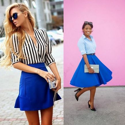 Cele mai multe stiluri de femei fuste albastre 2017 imagini fermecătoare în fotografie