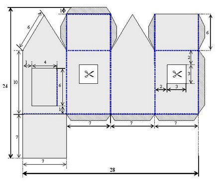 Dispunerea casei dintr-o hârtie cu schema de mâini