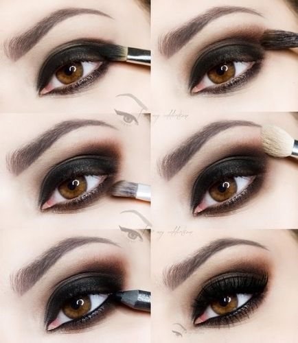 Machiaj pentru ochi caprui Smokey Eyes (maro) Machiaj pentru ochi caprui Smokey Eyes