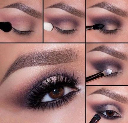 Machiaj smokey eyes pentru ochi caprui imagine, instrucțiuni pas cu pas