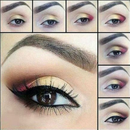 Machiaj smokey eyes pentru ochi caprui imagine, instrucțiuni pas cu pas