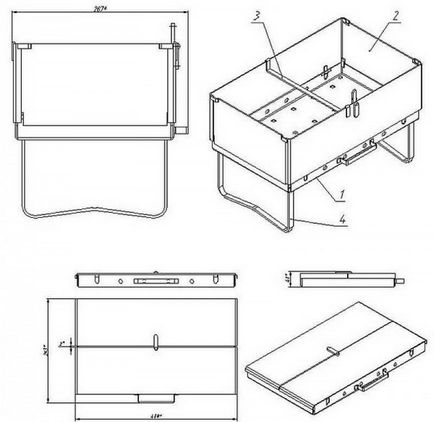 grătar metalic cu mâinile staționare, portabile, prefabricate