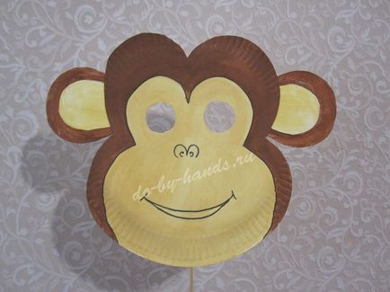 Masca maimuței de hârtie cu propriile sale mâini - pas cu pas, cu fotografii