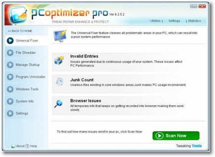 Prezentare generală a programului de optimizare PC Pro