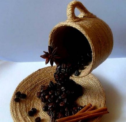 Ideea originală de artizanat realizate din boabe de cafea