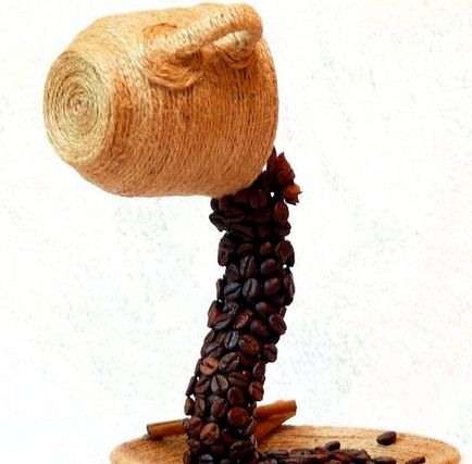 Ideea originală de artizanat realizate din boabe de cafea