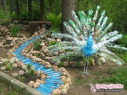 Decorațiunile originale de sticle de plastic Peacock modul de a face propriul