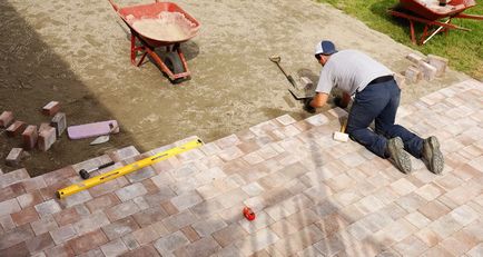 Patio - zona de recreere în darea fotografie, cum să construiască propriile lor mâini o terasă frumoasă