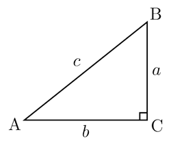 Zona unui triunghi dreptunghic - cu formula, un exemplu de calcul, calculator
