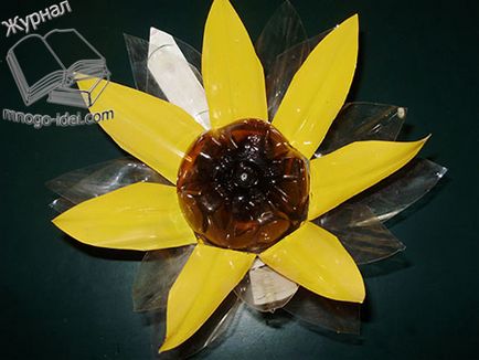 Floarea-soarelui din sticle de plastic, master-class