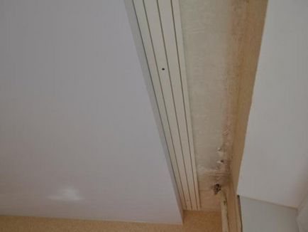 Plafonul cornișă la plafoane intinse din stofa, Instalarea unui plafon stretch, cornișă instalarea