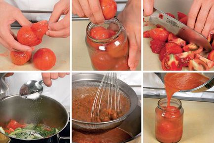 Rețetă de tomate în suc propriu, în timpul iernii, fără fotografie sterilizare