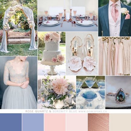 Roz și albastru decorare nunta crăiește