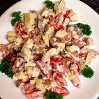 Salate cu carne de pui si ciuperci - (mai mult de 39 de rețete) cu fotografii de pe