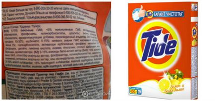 Compoziția de detergent sunt investigate cu exemple specifice