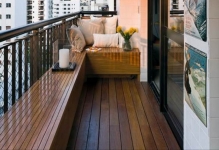 Dormitorul pe balconul de la locul de pe balcon, fotografie și camera de design, bucatarie cu geam, camera de plan deschis