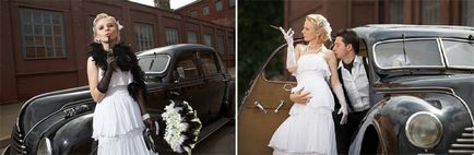 Nuntă în idei de design stil Mafia cu fotografii și video, imagini tineri casatoriti
