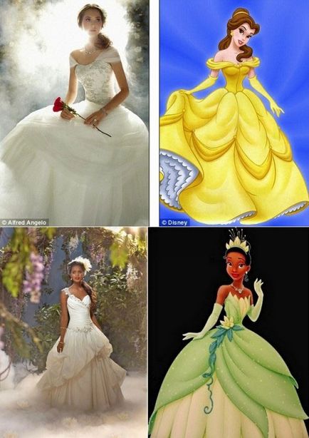 rochii de mireasa in stilul de printese Disney
