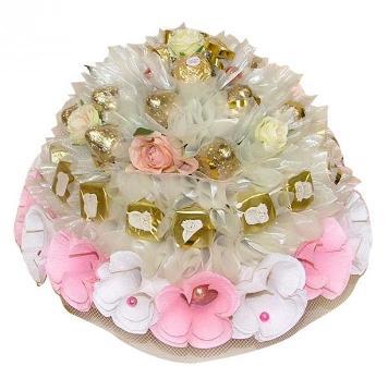 Buchet de dulciuri cu mâinile sale un decor frumos dulce