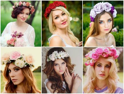 coroană de flori de nunta pe cap de flori, fotografii (cap) coroană de flori de nunta pe cap de flori, fotografii