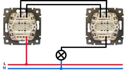 Pasajul întrerupător de circuit de conectare a două, trei sau mai multe puncte, foto, video