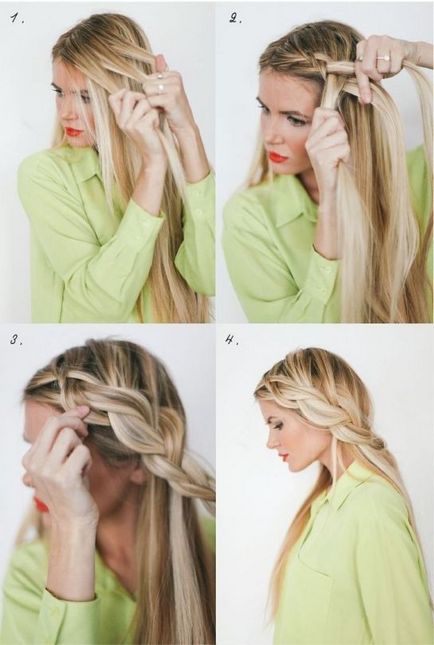 împletiturile Schema de țesut părul lung pas-cu-pas fotografii, moda puls