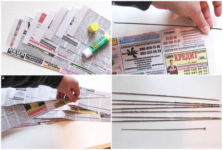 Tubuli din ziare pentru ateliere de țesut, deoarece acestea fac ceea ce trebuie, foto și video