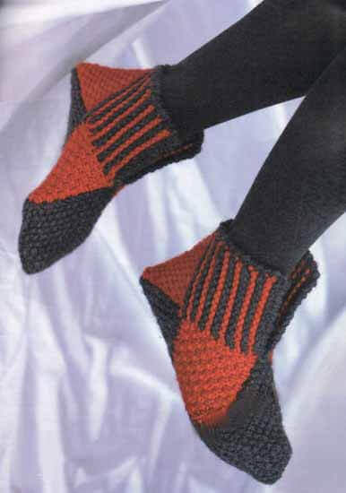 ace de tricotat papuci descrierea (pentru începători)