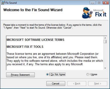 Windows Vista depanarea problemelor de sunet după ce instalați pachetul service pack