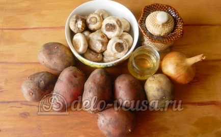 Cartofi prăjiți cu pas ciuperci reteta cu pas